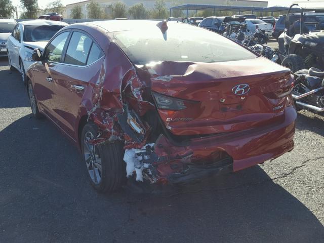 5NPD84LF9HH011109 - 2017 HYUNDAI ELANTRA SE RED photo 3