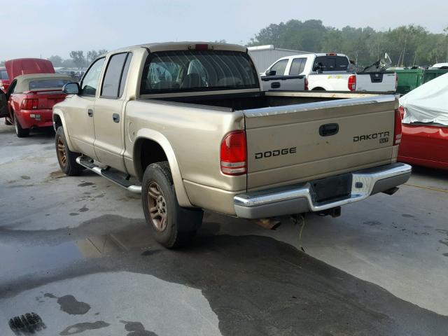 1D7HG48N13S137663 - 2003 DODGE DAKOTA QUA BEIGE photo 3