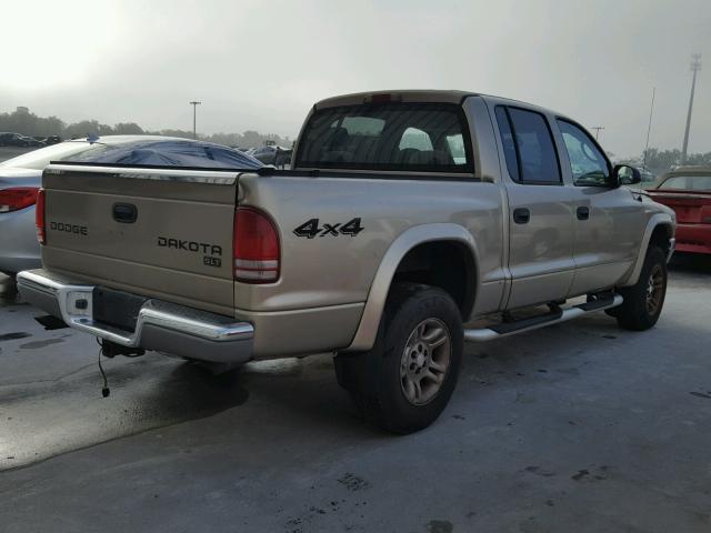 1D7HG48N13S137663 - 2003 DODGE DAKOTA QUA BEIGE photo 4