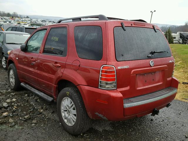 4M2YU57196DJ03495 - 2006 MERCURY MARINER RED photo 3