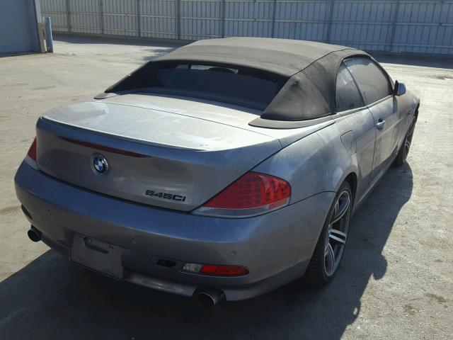 WBAEK73465B327311 - 2005 BMW 645 CI AUT GRAY photo 4