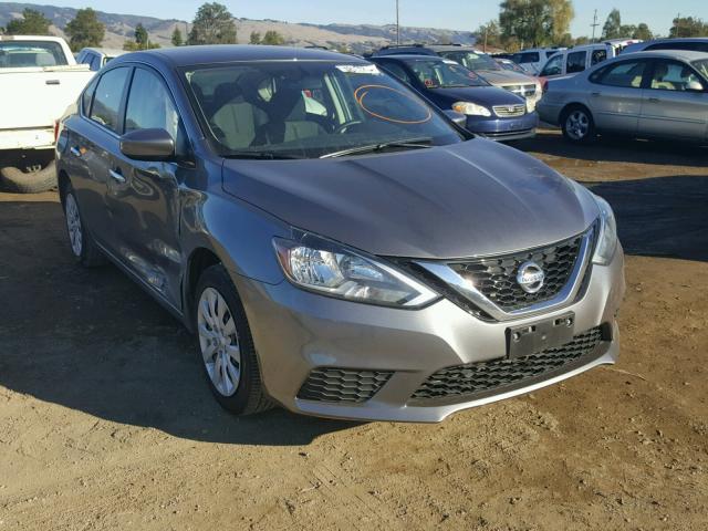 3N1AB7APXHY308378 - 2017 NISSAN SENTRA S GRAY photo 1