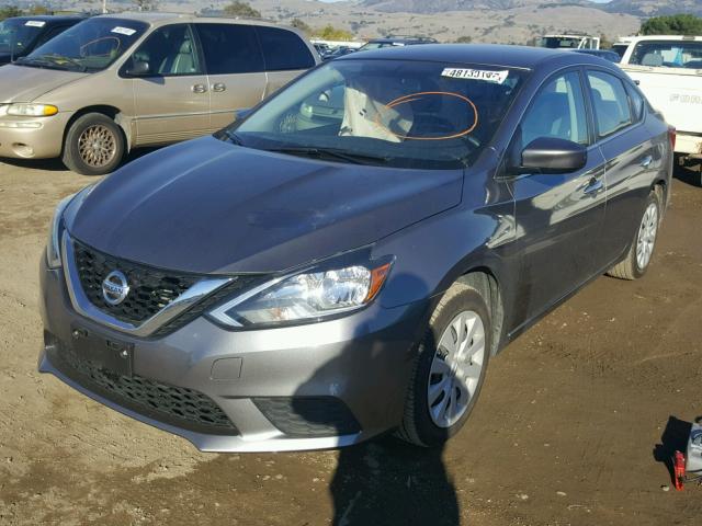 3N1AB7APXHY308378 - 2017 NISSAN SENTRA S GRAY photo 2