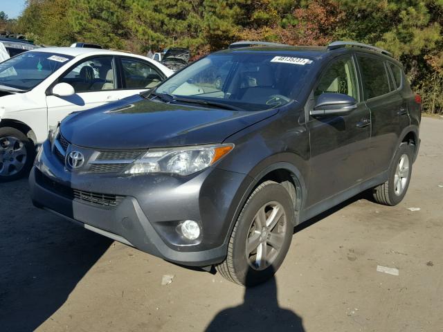 JTMWFREV0DD016019 - 2013 TOYOTA RAV4 XLE GRAY photo 2