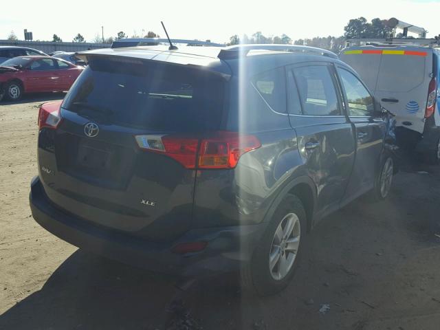 JTMWFREV0DD016019 - 2013 TOYOTA RAV4 XLE GRAY photo 4