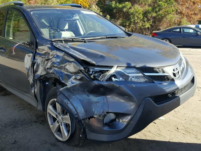 JTMWFREV0DD016019 - 2013 TOYOTA RAV4 XLE GRAY photo 9