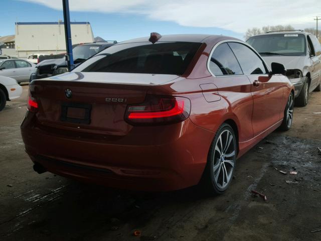 WBA1F5C58EV246129 - 2014 BMW 228 I ORANGE photo 4