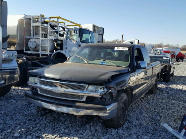 2GCEC19T4X1153883 - 1999 CHEVROLET SILVERADO BLACK photo 2