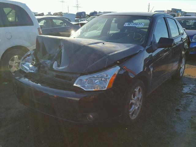 1FAHP35N98W246905 - 2008 FORD FOCUS SE BLACK photo 2