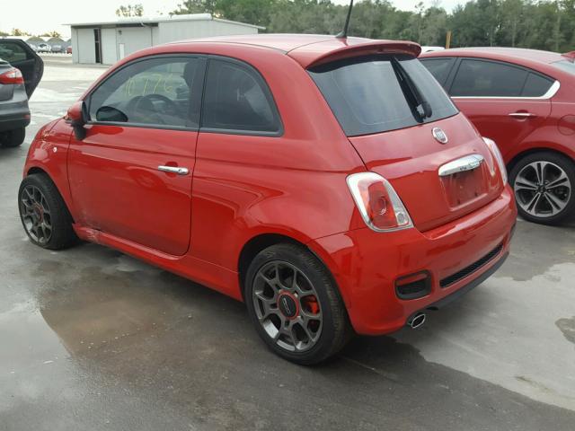 3C3CFFBR8ET228532 - 2014 FIAT 500 SPORT RED photo 3