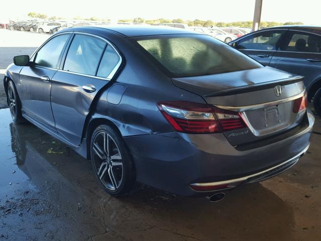 1HGCR2F57GA235678 - 2016 HONDA ACCORD SPO GRAY photo 3