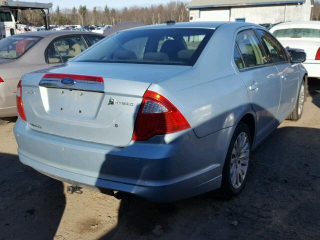 3FADP0L3XAR255460 - 2010 FORD FUSION HYB BLUE photo 4