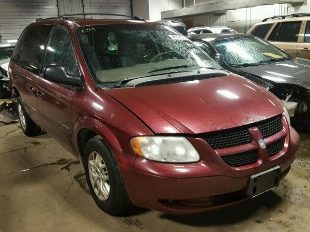 1B4GP45371B231484 - 2001 DODGE CARAVAN SP BURGUNDY photo 1