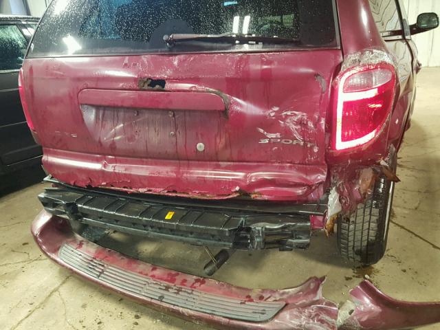 1B4GP45371B231484 - 2001 DODGE CARAVAN SP BURGUNDY photo 10