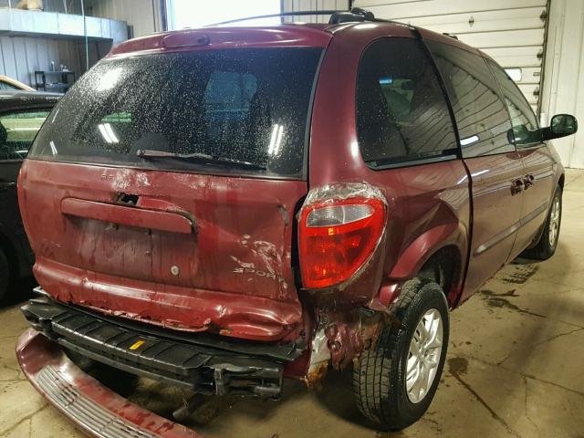 1B4GP45371B231484 - 2001 DODGE CARAVAN SP BURGUNDY photo 4