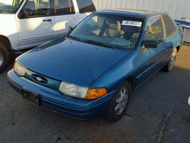 1FASP11J5SW142139 - 1995 FORD ESCORT LX GREEN photo 2