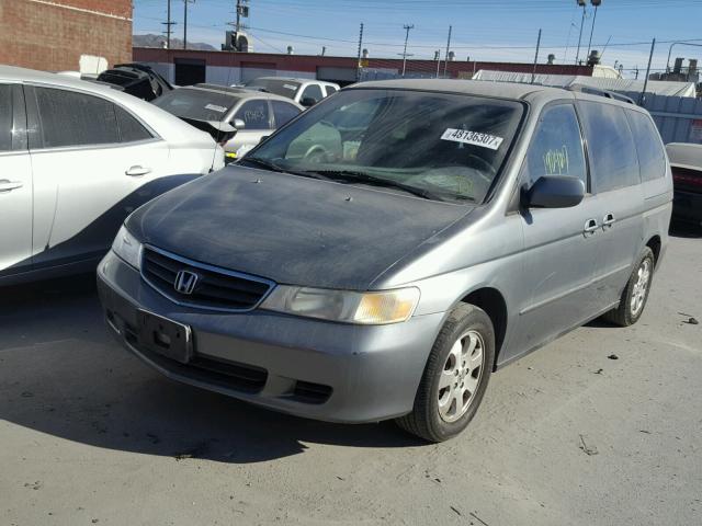 5FNRL18602B043061 - 2002 HONDA ODYSSEY EX BLUE photo 2