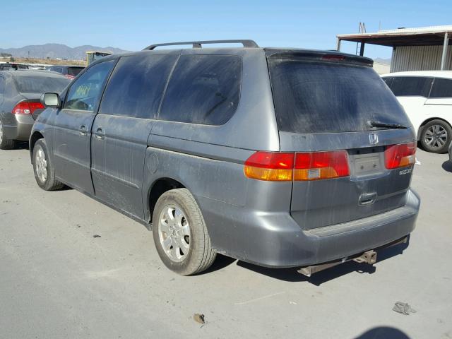 5FNRL18602B043061 - 2002 HONDA ODYSSEY EX BLUE photo 3