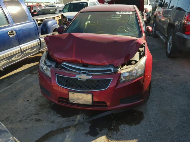 1G1PF5SC4C7115075 - 2012 CHEVROLET CRUZE LT RED photo 9