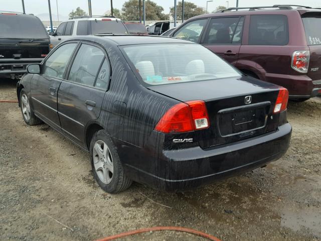 2HGES26744H527462 - 2004 HONDA CIVIC EX 黑色 照片 3
