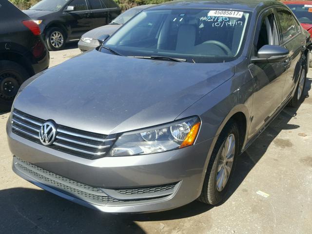 1VWAP7A37CC047642 - 2012 VOLKSWAGEN PASSAT S GRAY photo 2