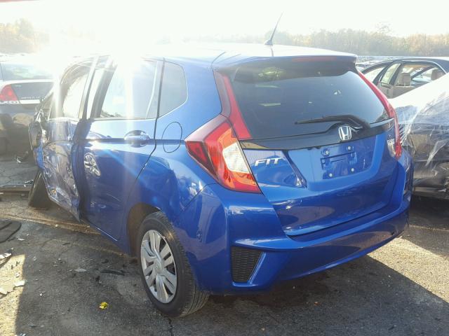 JHMGK5H50HS011875 - 2017 HONDA FIT LX أزرق صورة 3