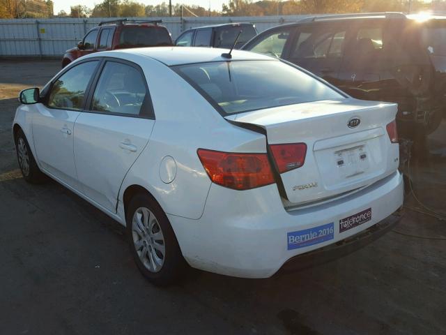 KNAFU4A25C5563460 - 2012 KIA FORTE EX WHITE photo 3