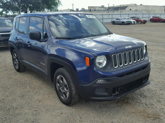 ZACCJAAT9GPC71197 - 2016 JEEP RENEGADE S ლურჯი ფოტო 1