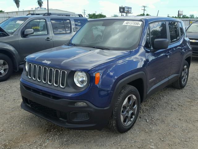 ZACCJAAT9GPC71197 - 2016 JEEP RENEGADE S ლურჯი ფოტო 2