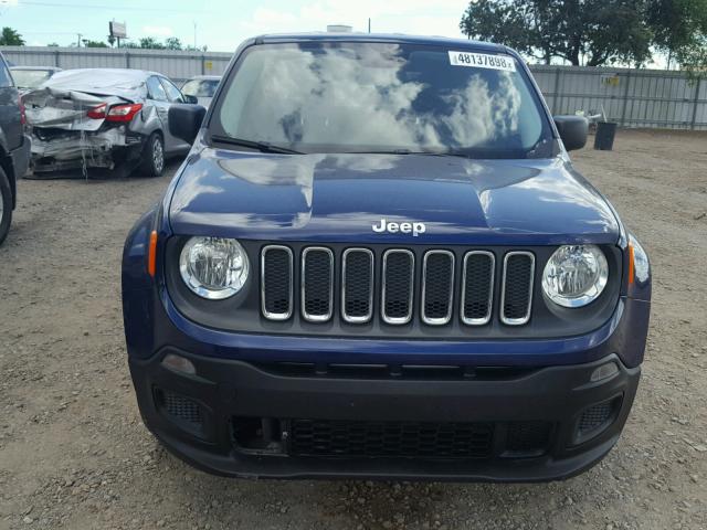 ZACCJAAT9GPC71197 - 2016 JEEP RENEGADE S ლურჯი ფოტო 9