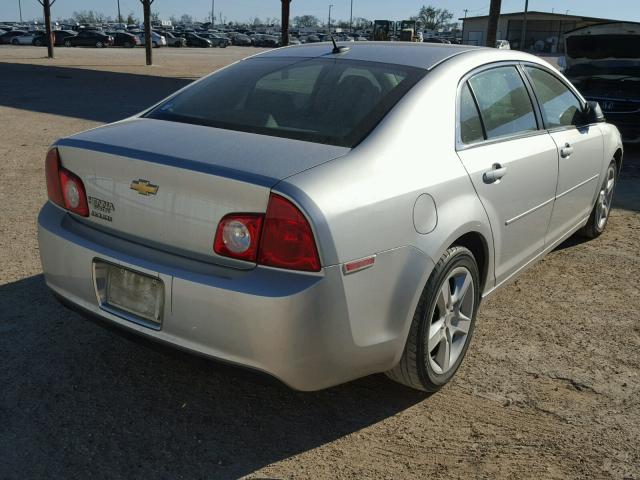 1G1ZB5EB9AF299987 - 2010 CHEVROLET MALIBU LS ვერცხლისფერი ფოტო 4