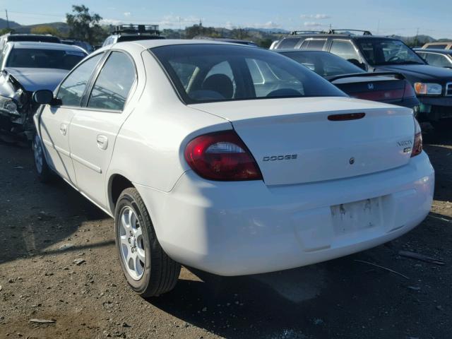 1B3ES56C15D150716 - 2005 DODGE NEON SXT WHITE photo 3