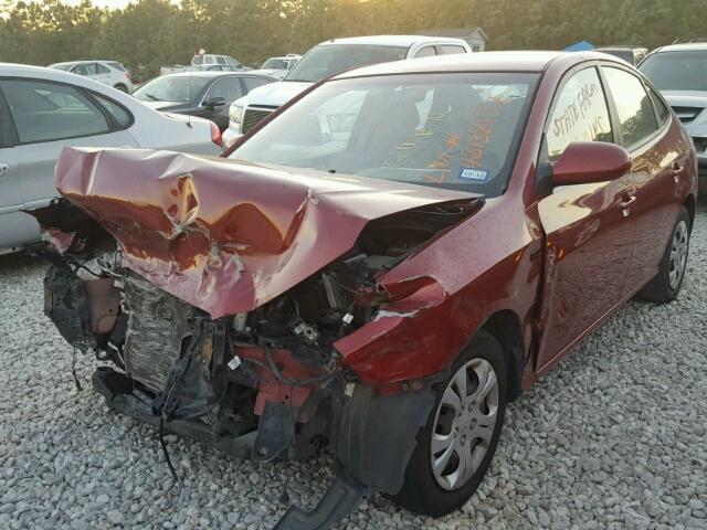 KMHDU4AD4AU932030 - 2010 HYUNDAI ELANTRA BL RED photo 2