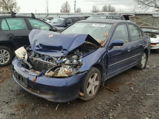 JHMES26785S000631 - 2005 HONDA CIVIC EX Көк фото 2