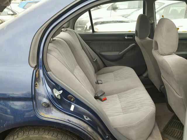 JHMES26785S000631 - 2005 HONDA CIVIC EX BLUE photo 6