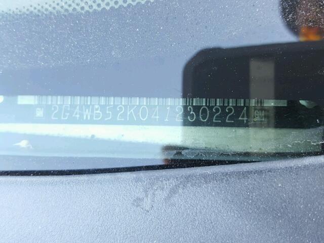 2G4WB52K041230224 - 2004 BUICK REGAL LS GOLD photo 10