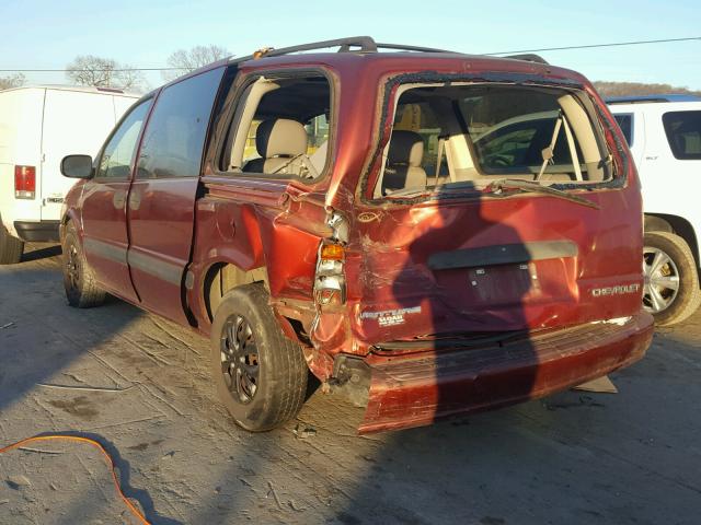 1GNDX03E2XD334559 - 1999 CHEVROLET VENTURE MAROON photo 3