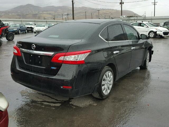 3N1AB7AP6EY327263 - 2014 NISSAN SENTRA S BLACK photo 4