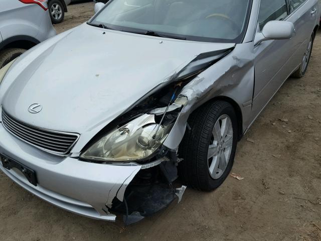 JTHBA30G755117183 - 2005 LEXUS ES 330 SILVER photo 9