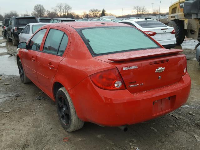 1G1AK58FX87105046 - 2008 CHEVROLET COBALT LS RED photo 3