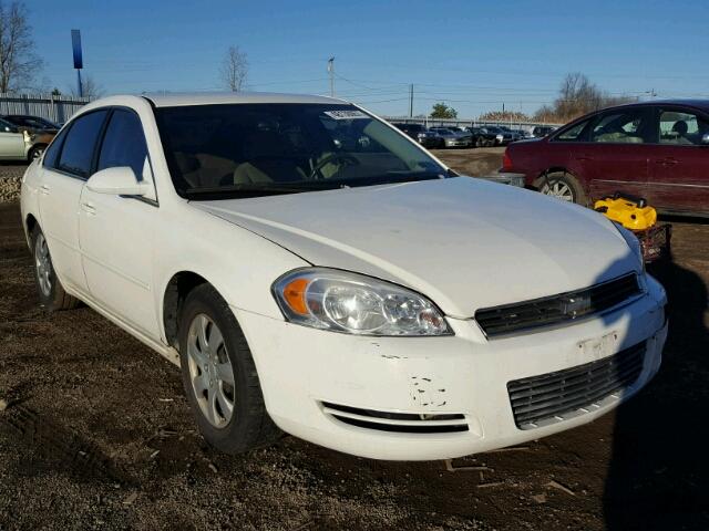 2G1WT58N079309393 - 2007 CHEVROLET IMPALA LT WHITE photo 1