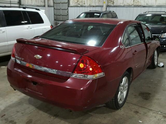 2G1WC581069240099 - 2006 CHEVROLET IMPALA LT MAROON photo 4