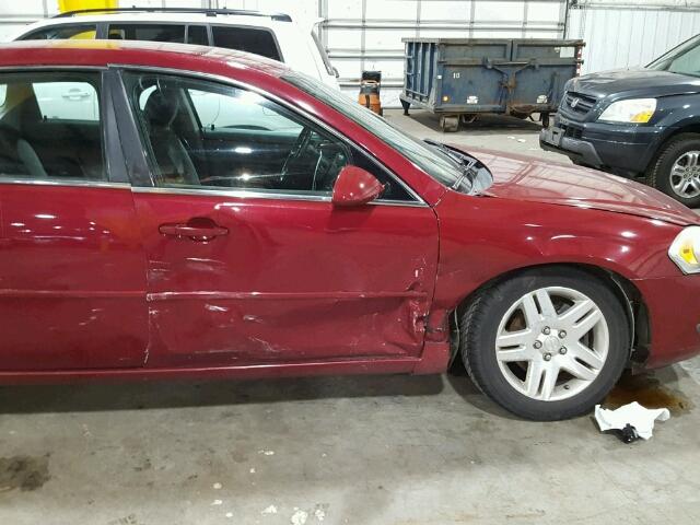 2G1WC581069240099 - 2006 CHEVROLET IMPALA LT MAROON photo 9