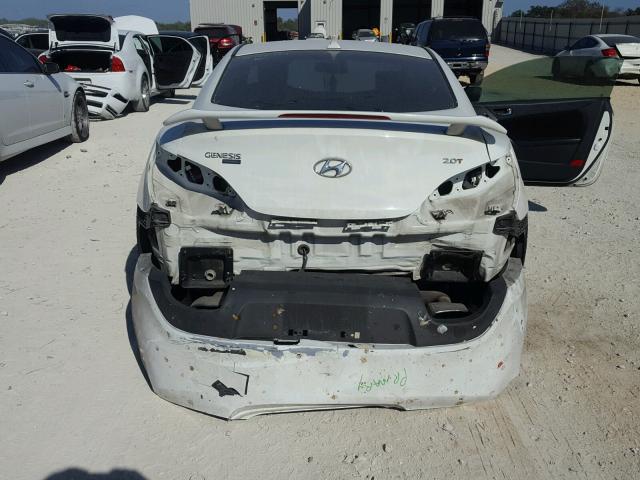 KMHHT6KD4BU053501 - 2011 HYUNDAI GENESIS CO WHITE photo 9