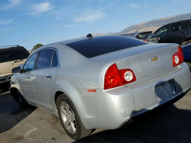 1G1ZC5E0XCF352887 - 2012 CHEVROLET MALIBU 1LT SILVER photo 3