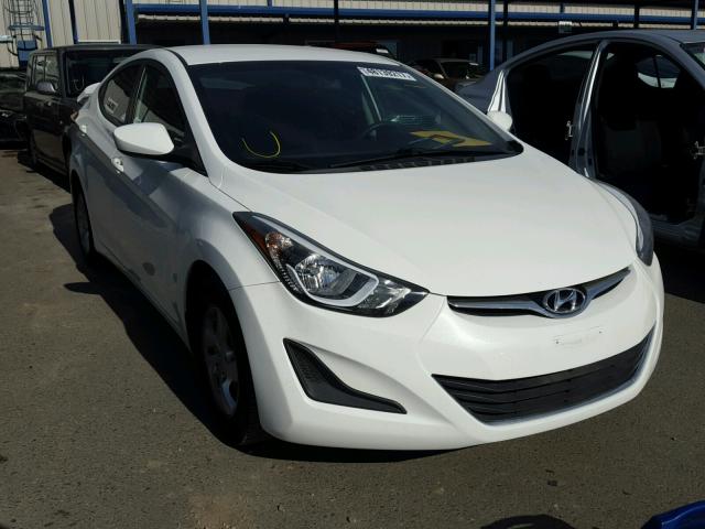 5NPDH4AE5EH502282 - 2014 HYUNDAI ELANTRA SE WHITE photo 1