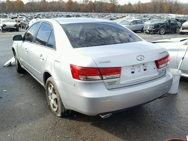 5NPEU46F57H171319 - 2007 HYUNDAI SONATA SE SILVER photo 3