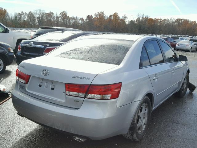 5NPEU46F57H171319 - 2007 HYUNDAI SONATA SE SILVER photo 4