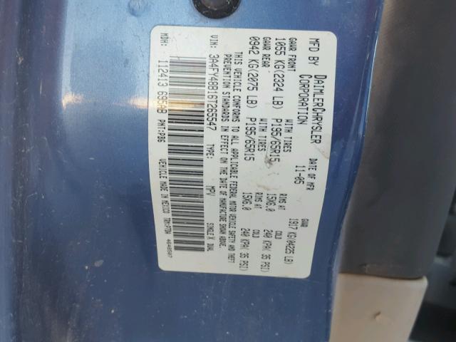 3A4FY48B16T265547 - 2006 CHRYSLER PT CRUISER BLUE photo 10