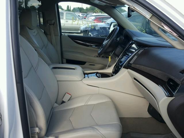 1GYS4HKJ1GR185967 - 2016 CADILLAC ESCALADE E WHITE photo 5